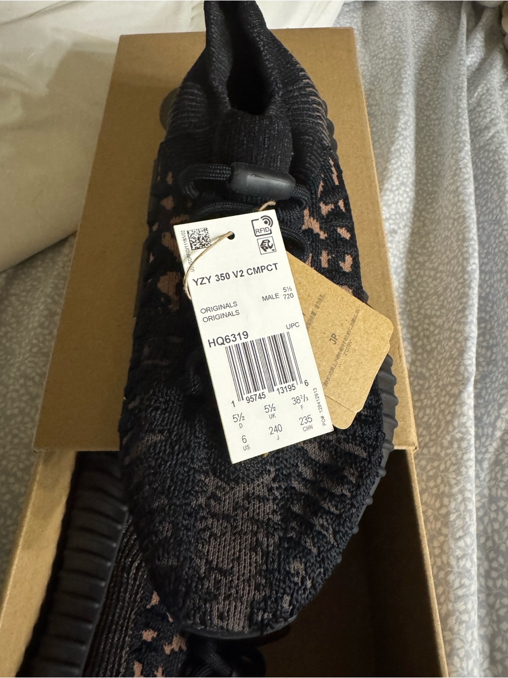 adidas Kids Sneaker in Black with Copper Accents